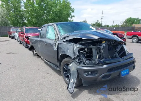 2022 Ram 1500 Lone Star Quad Cab 4X4 6'4 Box from USA, damaged, VIN 1C6SRFBT8NN229410